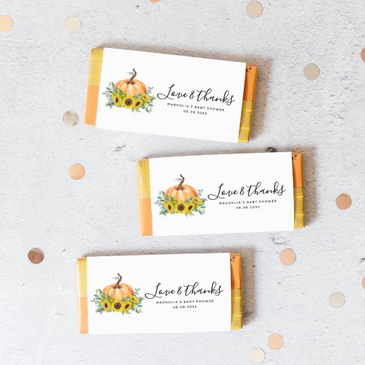 Pompoenen Herfst Baby shower Snoep Bar Wrapper