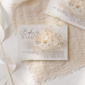 Pompoenen Herfst floral & Pampas Baby shower Books Informatiekaartje