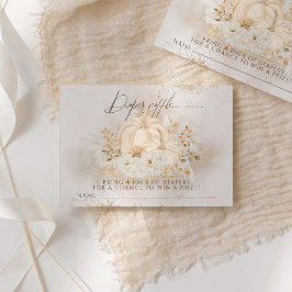 Pompoenen Herfst floral & Pampas Baby shower Diape Informatiekaartje