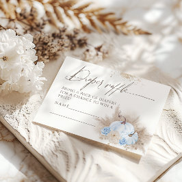 Pompoenen Herfst floral & Pampas Baby shower Diape Informatiekaartje