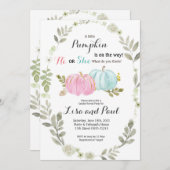 Pompoenen Herfst Genderonderzoek Uitnodiging (Voorkant / Achterkant)