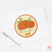 Pompoenen Herfst herfst dank u Ronde Sticker (Envelop)