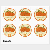Pompoenen Herfst herfst dank u Ronde Sticker (Vel)