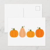 Pompoenen herfst illustratie briefkaart (Voorkant / Achterkant)