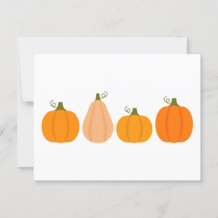 Pompoenen herfst illustratie briefkaart
