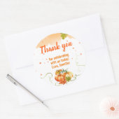Pompoenen Herfst Oogst Cadeaubijsluiter Ronde Sticker (Envelop)