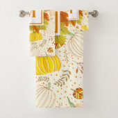 Pompoenen Herfst Oogst Patroon Bad Handdoek (Insitu)