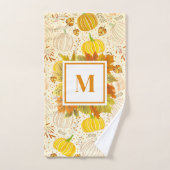 Pompoenen Herfst Oogst Patroon Bad Handdoek (Handdoek)