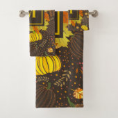 Pompoenen Herfst Oogst Patroon Bad Handdoek (Insitu)