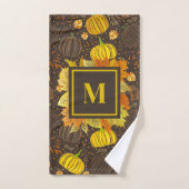 Pompoenen Herfst Oogst Patroon Bad Handdoek (Handdoek)