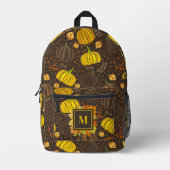 Pompoenen Herfst Oogst Patroon Bedrukte Rugzak (Voorkant)