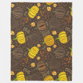 Pompoenen Herfst Oogst Patroon Fleece Deken (Voorkant)