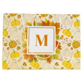 Pompoenen Herfst Oogst Patroon Groot Cadeauzakje (Achterkant)