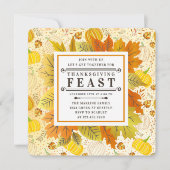 Pompoenen Herfst Oogst Patroon Kaart (Voorkant)