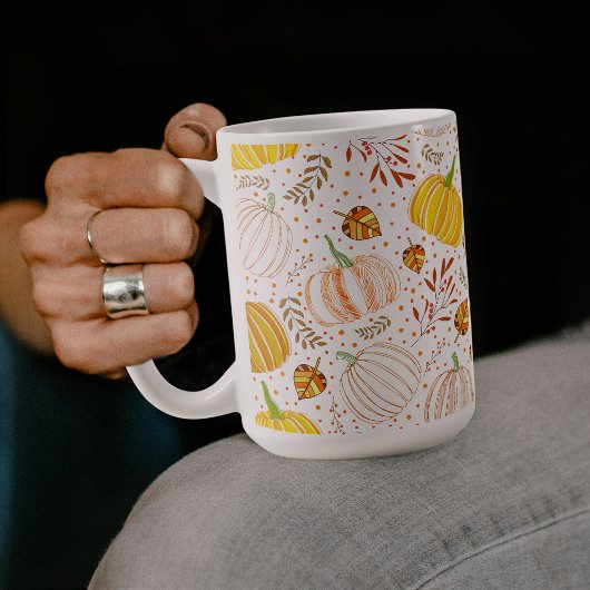 Pompoenen Herfst Oogst Patroon Koffiemok