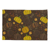 Pompoenen Herfst Oogst Patroon Kussensloop (Achterkant-Links)