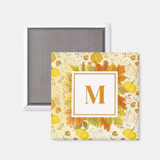 Pompoenen Herfst Oogst Patroon Magneet (Voorkant / Achterkant)