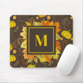 Pompoenen Herfst Oogst Patroon Muismat (Met muis)