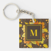 Pompoenen Herfst Oogst Patroon Sleutelhanger (Voorkant)