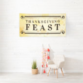 Pompoenen Herfst Oogst Patroon Spandoek (Insitu)