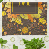 Pompoenen Herfst Oogst Patroon Theedoek (Gevouwen)