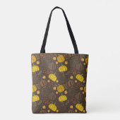 Pompoenen Herfst Oogst Patroon Tote Bag (Achterkant)