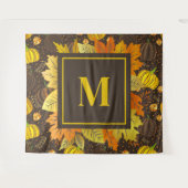 Pompoenen Herfst Oogst Patroon Wandkleed (Voorkant (horizontaal))