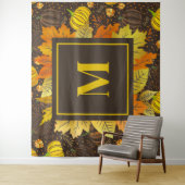 Pompoenen Herfst Oogst Patroon Wandkleed (In situ)