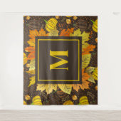 Pompoenen Herfst Oogst Patroon Wandkleed (Voorkant)