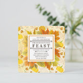 Pompoenen Herfst Oogstpatroon Kaart (Staand voorkant)