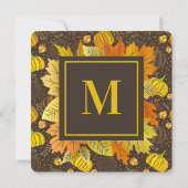 Pompoenen Herfst Oogstpatroon Kaart (Achterkant)