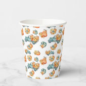 Pompoenen Herfst Pattern Papieren Bekers (Links)