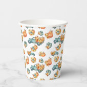 Pompoenen Herfst Pattern Papieren Bekers (Voorkant)