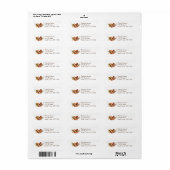 Pompoenen Herfst Thanksgiving Etiket (Full Sheet)
