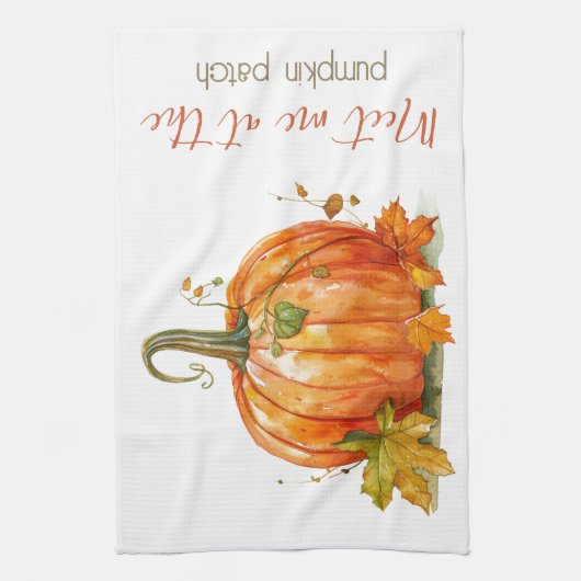 Pompoenen Herfst Theedoek (Verticaal)