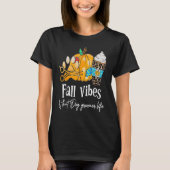 Pompoenen Herfst Vibes en die Dog Groomer Life T-shirt (Voorkant)