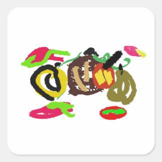Pompoenen Herfst zoet Vierkante Sticker
