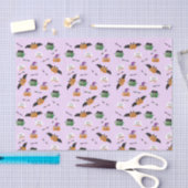 Pompoenen in Costumes Pattern Trick or treat Paars Tissuepapier (Craft)