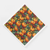 Pompoenen in de bladeren met bessen servet (Hoek)
