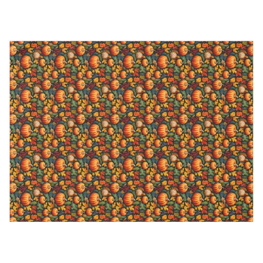 Pompoenen in de bladeren met bessen tafelkleed (Voorkant (Horizontaal))