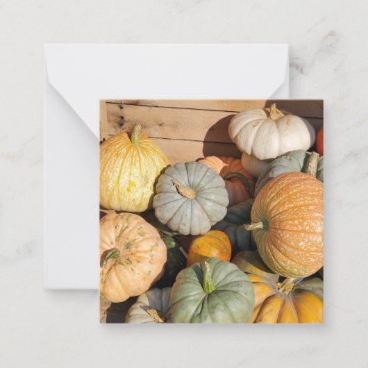 Pompoenen in de herfst notitiekaartje (Voorkant)