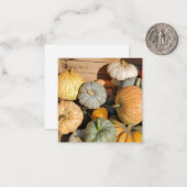 Pompoenen in de herfst notitiekaartje (Voorkant / Achterkant in situ)