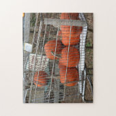 pompoenen in de herfst van winkelwagentje legpuzzel (Verticaal)