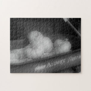 Pompoenen in de Wagon, zwart en wit Legpuzzel