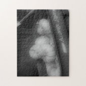 Pompoenen in de Wagon, zwart en wit Legpuzzel (Verticaal)