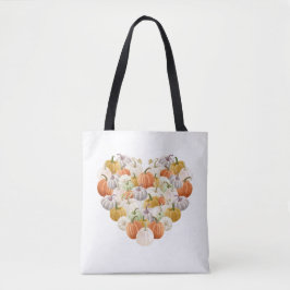  pompoenen in een hart tote bag