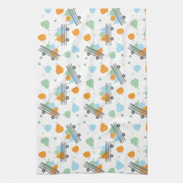 Pompoenen in een wastafel blauw Sinaasappel Theedoek