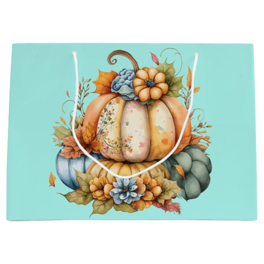 Pompoenen in Herfst Groot Cadeauzakje (Voorkant)