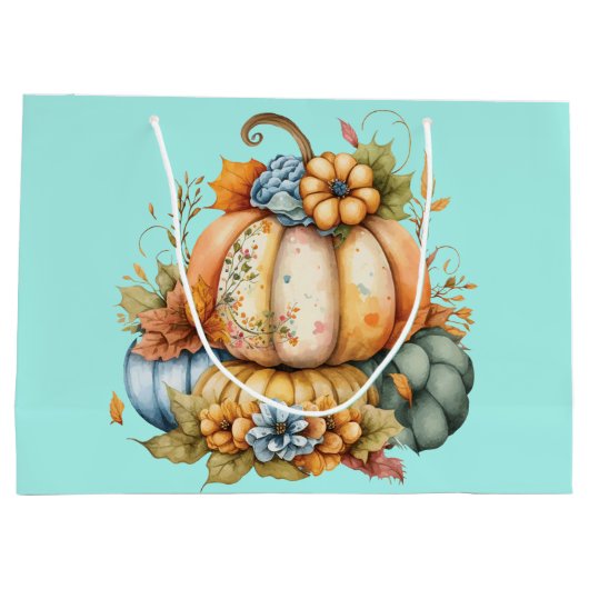 Pompoenen in Herfst Groot Cadeauzakje (Achterkant)