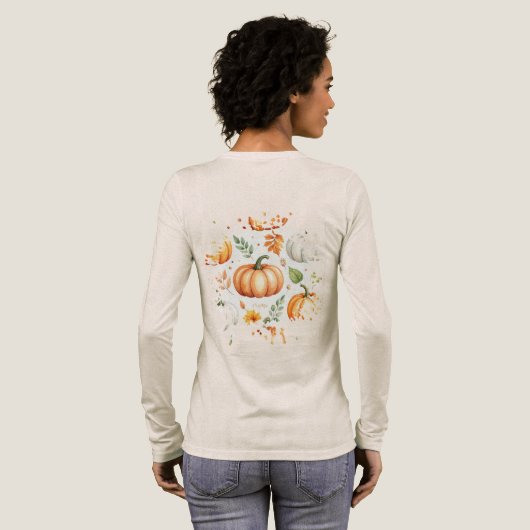 Pompoenen in het Morgenlicht Tri-Blend Shirt (Achterkant)